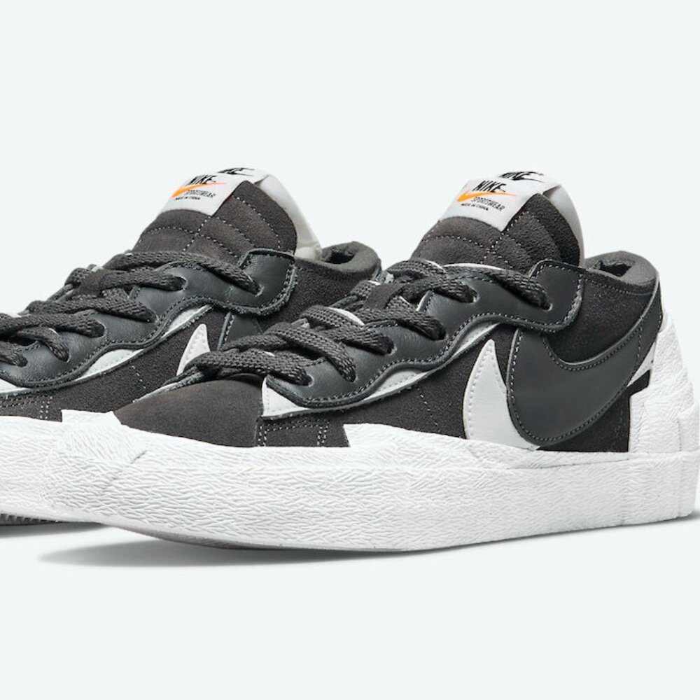Nike Sacai Blazer Low Men's Sz 11 Iron Grey DD1877-002 White NEW 2021